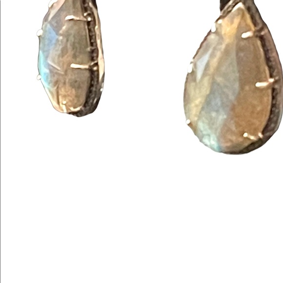 JWBR Labradorite Marcasite amethyst sterling silver tear drop dangle earrings - Picture 8 of 11